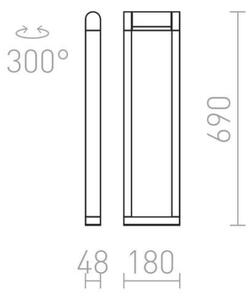 Lampă LED de exterior AQUE LED/8W/230V IP54 neagră RED-Design Rendl-R12624