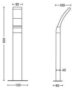 Lampă LED de exterior SPLAY LED/12W/230V 2700K 60 cm IP44 Philips