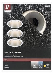 Paulmann 93410 - Set 3x LED 6,5W IP44, luminar baie COLE, dimabil, 230V