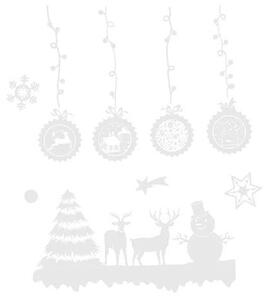 Autocolante de Craciun, decoratiune pentru geam, 34 cm, diverse modele