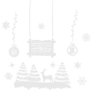 Autocolante de Craciun, decoratiune pentru geam, 34 cm, diverse modele