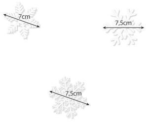 Autocolante de Craciun pentru decorarea ferestrelor, diametru 7.5 cm, model fulg de nea