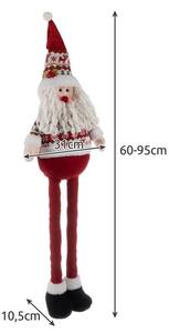 Figurina decorativa Mos Craciun, picioare telescopice, inaltime maxima 95 cm