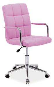 Scaun birou copii roz Q-022, 45X40X87/97