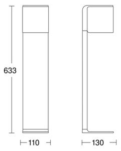 Lampă LED de exterior GL 80 C LED/9,1W/230V IP44 antracit Steinel 079284