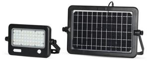 Proiector solar LED reglabil 10W 4000K IP65 cu senzor și port USB