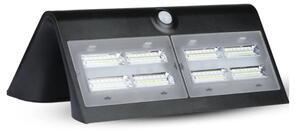 LED lampă solară de perete cu senzor, 7W, 4000K, IP65, 4000 mAh, negru