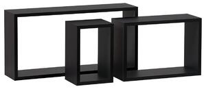 Set 3 rafturi de perete Pentiassa (negru mat). 1121157