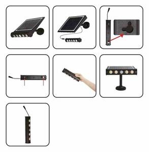 Lampă solară LED de perete cu senzor mișcare LED/8W/3,7V 4000 mAh 4000K IP65