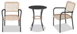Set mobilier de grădină Abril (natural + antracit) (pentru 2 persoane). 1121234
