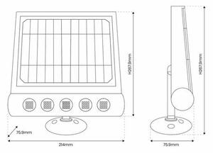 Lampă solară LED de perete cu senzor mișcare LED/8W/3,7V 4000 mAh 4000K IP65