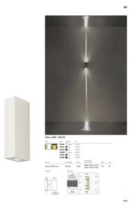 Aplică LED de exterior ACE 2xLED/5,84W/230V 3000K IP54 gri Redo 90421