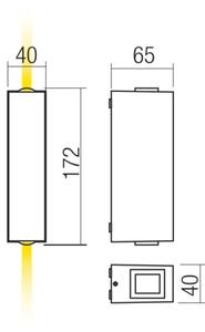 Aplică LED de exterior ACE 2xLED/5,84W/230V 3000K IP54 gri Redo 90421