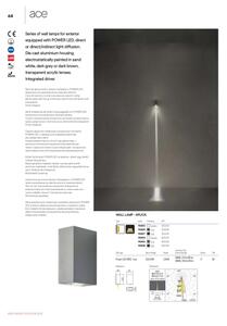 Aplică LED de exterior ACE LED/3,36W/230V 4000K IP54 gri Redo 90416