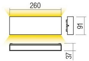 Aplică LED de exterior KAMAL LED/15W/230V 3000K IP54 albă Redo 90387