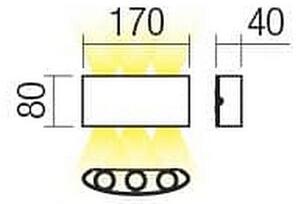Aplică LED de exterior FABO LED/6W/230V 3000K IP54 gri Redo 90226