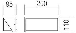 Aplică LED de exterior SPECTRA LED/17W/230V IP54 maro Redo 90239