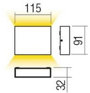 Aplică LED de exterior KAMAL LED/4,4W/230V 3000K IP54 gri Redo 90376