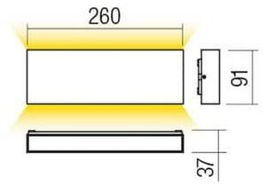 Aplică LED de exterior KAMAL LED/15W/230V 3000K IP54 gri Redo 90388