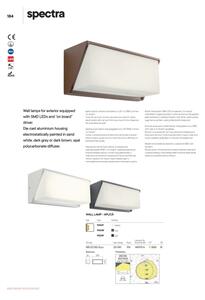 Aplică LED de exterior SPECTRA LED/17W/230V IP54 maro Redo 90239
