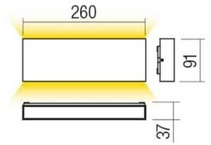 Aplică LED de exterior KAMAL LED/15W/230V 3000K IP54 maro Redo 90389