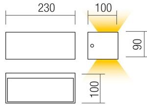 Aplică LED de exterior LAMPRIS LED/13W/230V IP65 albă Redo 90373