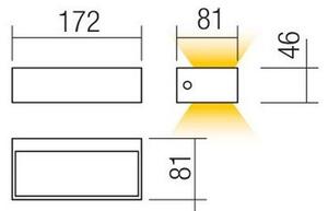 Aplică LED de exterior LAMPRIS LED/9,5W/230V IP65 albă