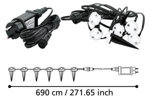 Lanț LED decorativ de exterior SPINETOLI 6xLED IP65 Eglo 900117
