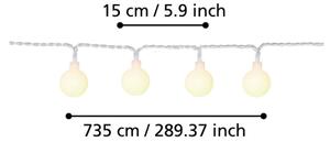 Lanț LED decorativ de exterior LIBISA 50xLED/0,066W/4,5V IP44 Eglo 900239