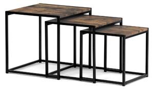 Set 3 măsuțe cafea Ascendio (old style wood). 1121151