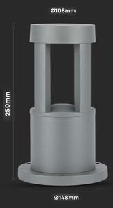 Lampă LED de exterior LED/10W/230V 25cm 3000K IP65 gri