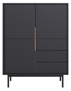 Comodă Vintana 3D3S (Negru + Auriu). 1123695