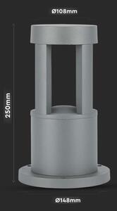 Lampă LED de exterior LED/10W/230V 25cm 6400K IP65 gri