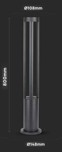 Lampă LED de exterior LED/10W/230V 80cm 6400K IP65 neagră