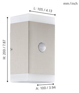Aplică LED de exterior cu senzor Eglo 75546 2xGU10/4,6W/230V IP44
