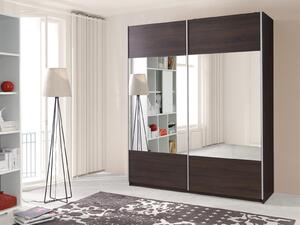 Dulap de haine cu uși glisante Wartessa 1 B (wenge) (cu oglindă). 1124006