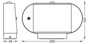 Ledvance ENDURA STYLE LED 4W 3,7V IP44 lampă solară de perete cu senzor