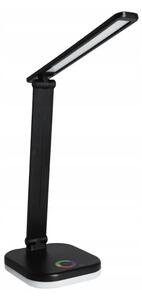 Lampă de birou LED RGBW dimabilă, cu încărcare wireless, 7W, 5V USB, negru