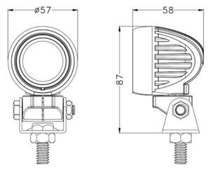 LED spot auto OSRAM 10W 10-30V IP68 5700K