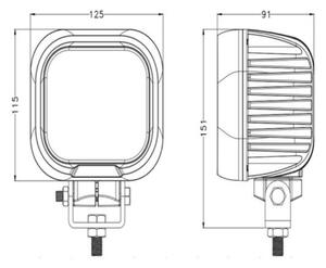 LED spot auto OSRAM 90W 10-30V IP68 5700K
