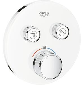 Baterie duș încastrată cu termostat GROHE Grohtherm SmartControl 29151LS0 crom/moon white