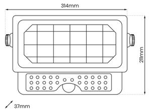 Proiector solar LED cu senzor mișcare EPAD LED/10W/3000 mAh 7,4V 4000K IP65