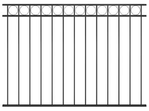 Panou de gard, negru, 1,7 x 1,2 m, oțel