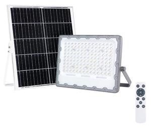 Proiector LED cu panou solar FOCUS, 100W, 15000 mAh, 3,2V, 6000K, IP65, cu telecomandă