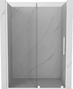 Mexen Velar ușă de duș culisantă 130 cm, transparent, albă - 871-130-000-01-20