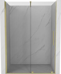 Mexen Velar ușă de duș culisantă 150 cm, transparent, auriu cu aspect periat - 871-150-000-01-55