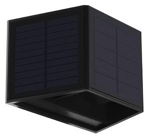 LED lampă solară de perete WINGS LED/2W/1200 mAh 3,7V 3000K IP54 negru