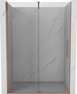 Mexen Velar ușă de duș culisantă 130 cm, transparent, Cupru cu aspect periat - 871-130-000-01-65