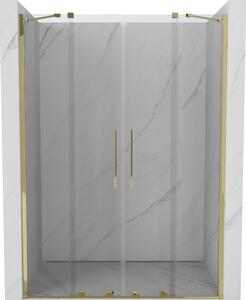 Mexen Velar Duo ușă de duș culisantă 140 cm, transparent, auriu - 871-140-000-02-50