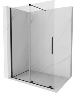Mexen Velar ușă de duș culisantă Walk-in 130 cm, transparent, neagră - 871-130-000-03-70